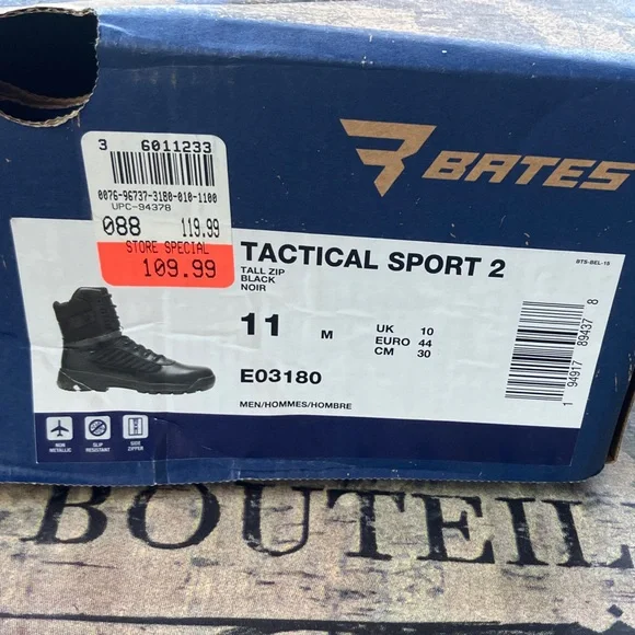 Bates Men's Black Lace-Up Combat Boots - Picture 6 of 6